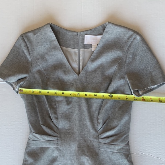 HUGO BOSS Deshina Gray Sheath Virgin Wool Career Business Dress Size 2 - Picture 10 of 12